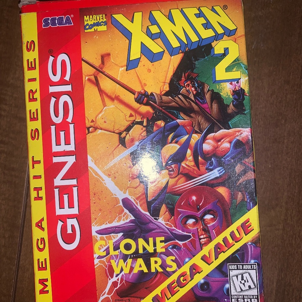 X-Men 2 Sega Genesis CIB Cardboard Mega Hits Series
